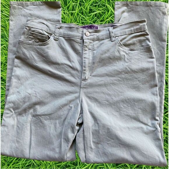 Khaki green Gloria Vanderbilt Amanda Jeans size 14 - Picture 2 of 7